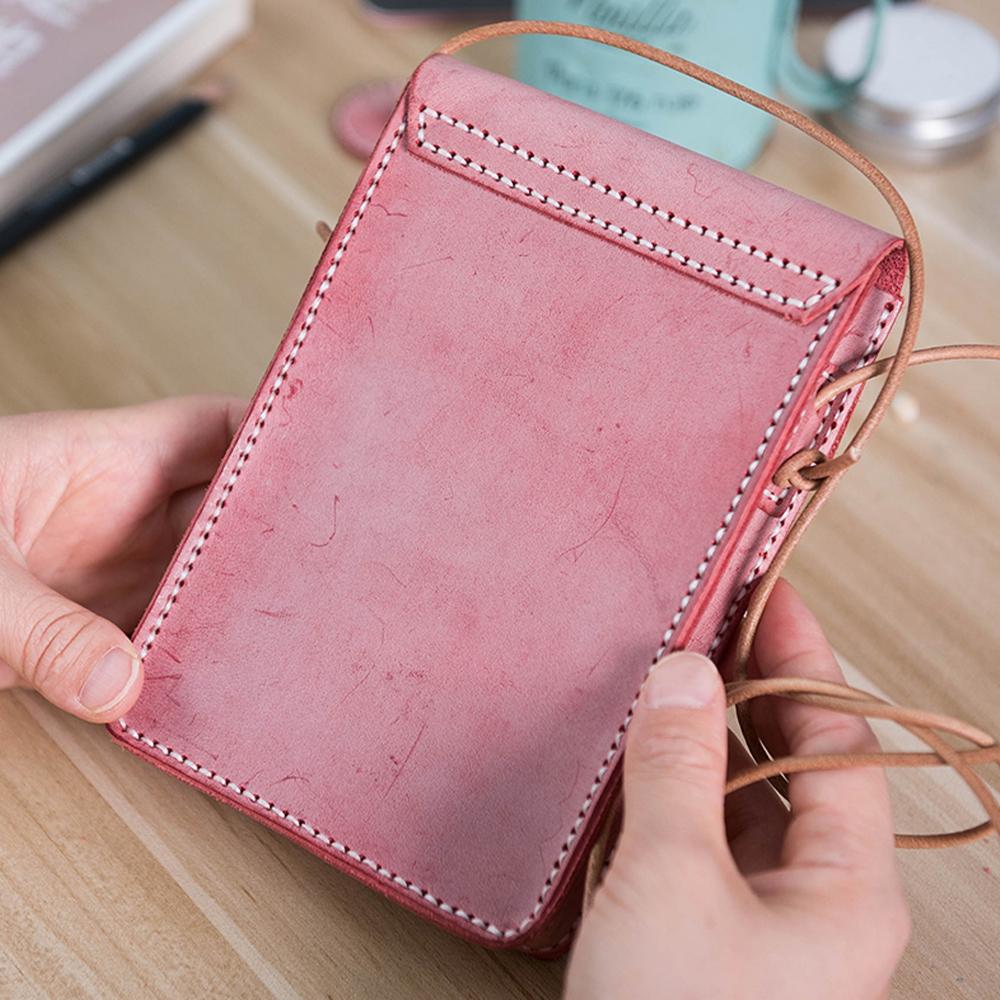 DIY material bag, leather mobile phone bag, small portable shoulder bag, full set of tools