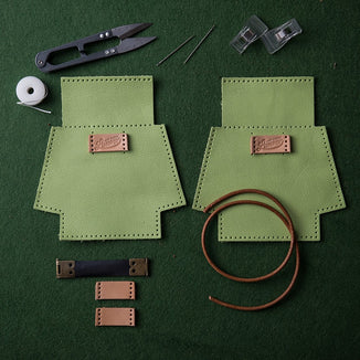 DIY handmade material package # full leather coin bag handmade handmade mini cute