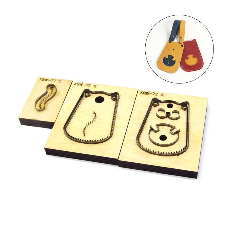 SMVAUON  Japanese Steel Cutting Die Lucky Cat Key Ring DIY Key Case Fun Pendant Leather Cutter Mold Knife Mould Hand Punch Tool