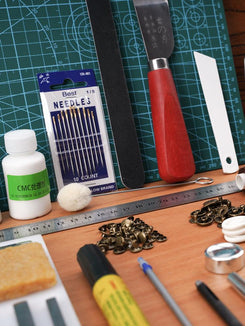 Professional Leather Craft Tools Kit Hand Sewing Stitching Punch Carving Work Saddle Groover Set Accessories DIY Tool