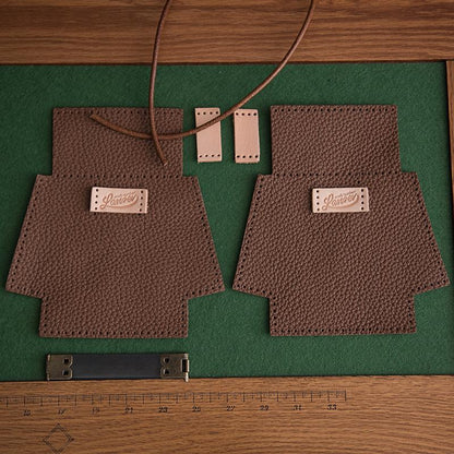 DIY handmade material package # full leather coin bag handmade handmade mini cute