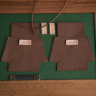DIY handmade material package # full leather coin bag handmade handmade mini cute