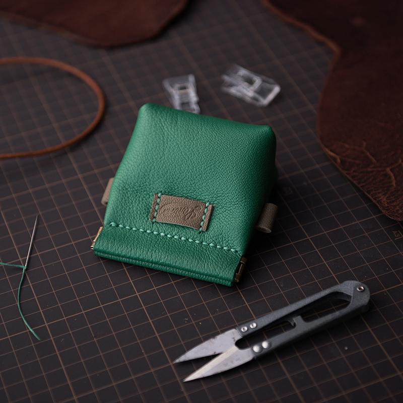 DIY handmade material package # full leather coin bag handmade handmade mini cute