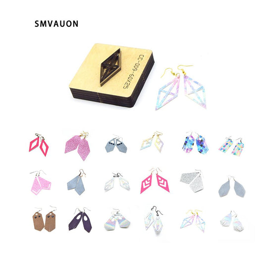 SMVAUON Prismatic Earrings Cutting Dies 2021 New Die Cut & Wooden Dies For Leather Blade Rule Cutter For Diy Leather Crafts