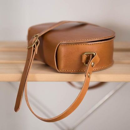 DIY material bag retro shoulder bag Italian vegetable tanned natural cowhide