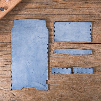 Leather material bag, waxed pickup bag, DIY handmade stitching
