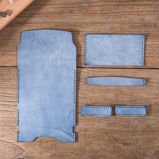 Leather material bag, waxed pickup bag, DIY handmade stitching