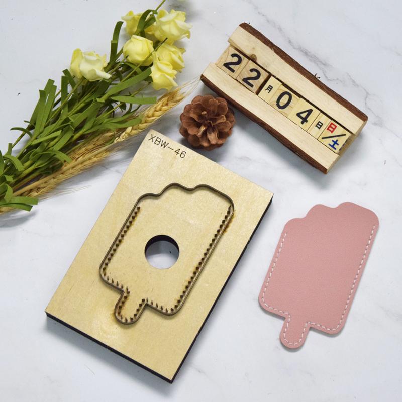 SMVAUON DIY Credit Card Holder Coin Purse Ice Cream Leather Cutting Die Handicraft Tool Punch Cutter Mold Wallet Laser Cut Die