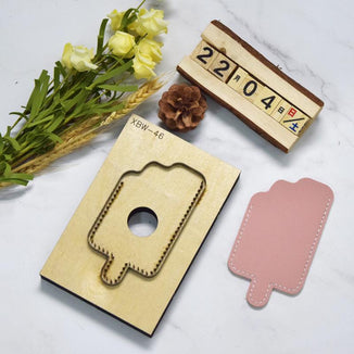 SMVAUON DIY Credit Card Holder Coin Purse Ice Cream Leather Cutting Die Handicraft Tool Punch Cutter Mold Wallet Laser Cut Die