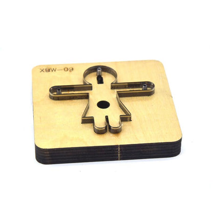 SMVAUON Leather Knife Cutting Die Like Human Key Ring DIY Key Case Pendant Cutter Mold Knife Mould Leather Craft Hand Punch Tool