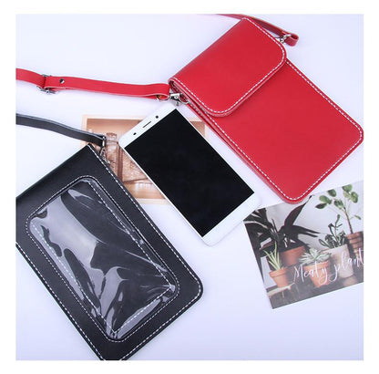 DIY leather material bag mobile phone bag diagonal real cowhide small bag