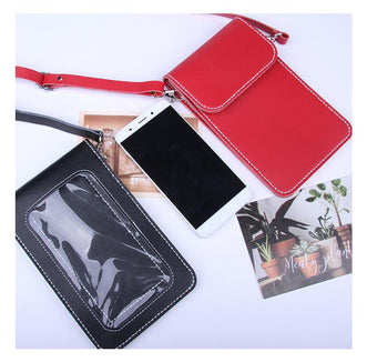 DIY leather material bag mobile phone bag diagonal real cowhide small bag