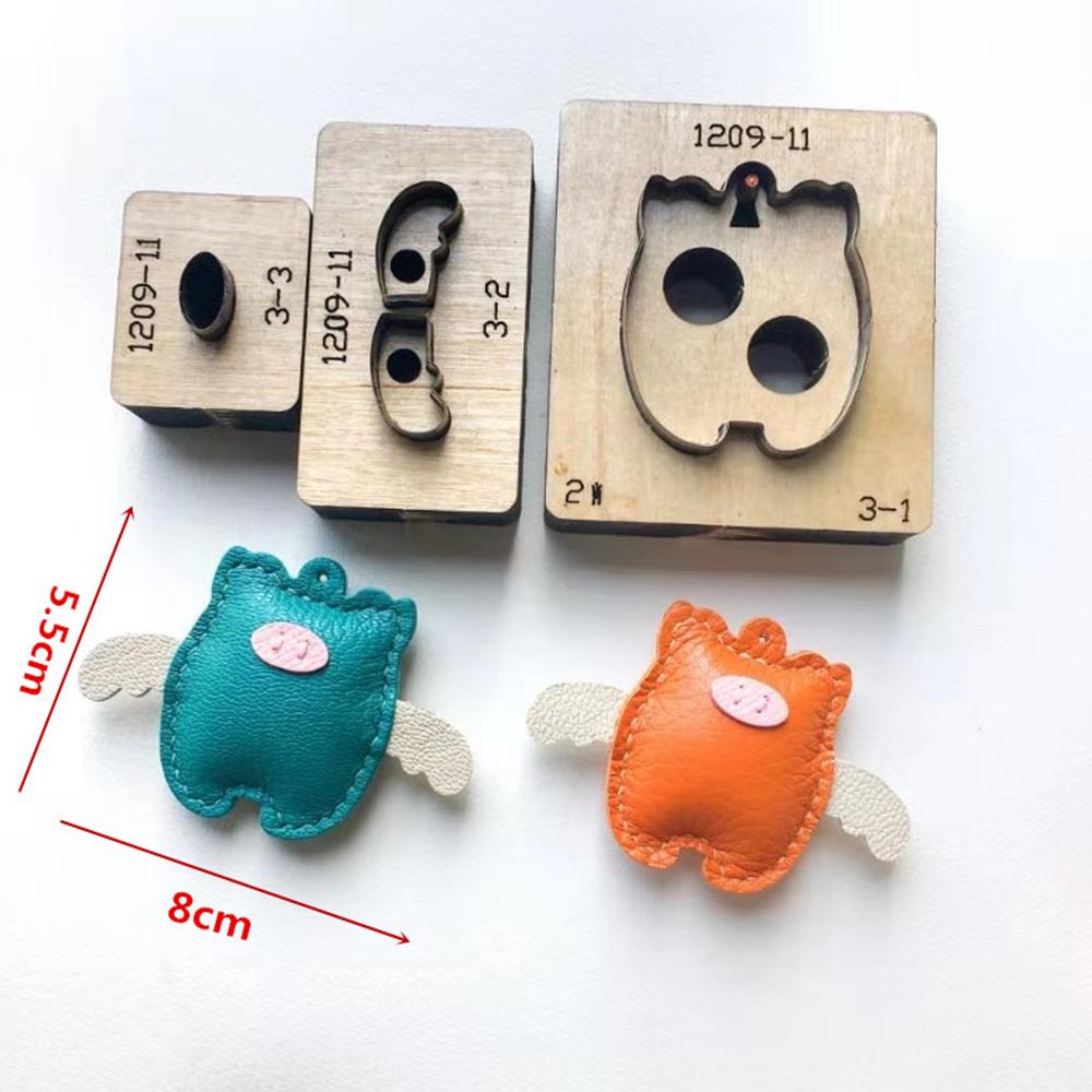 2021 New Cute Fly Pig Pendant Cutting Die Wood Mold Decoration Non-woven Cutting Laser Mold Suitable For Die Cutting Machine