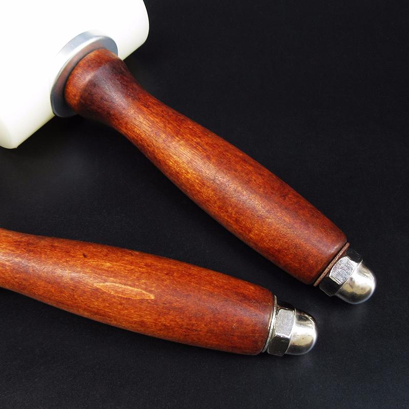 New Handheld Leather Carving Hammer DIY Craft Cowhide Punch Cutting Nylon Hammer Tool with Wood Handle Leather craft Carving